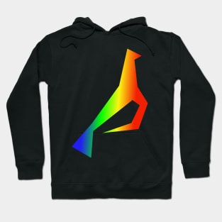 Origami Neon Rainbow Dove - Sign for peace Hoodie